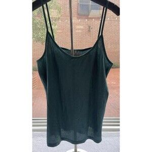Anthropologie Green Tank Top Spaghetti Straps Cami Camisole Top Women Medium